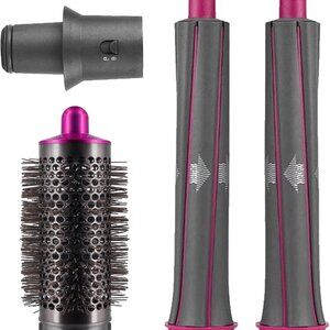 Hair Curling Barrel Volumizing Brush Attachments with Adaptor for Dyson Hair Dry